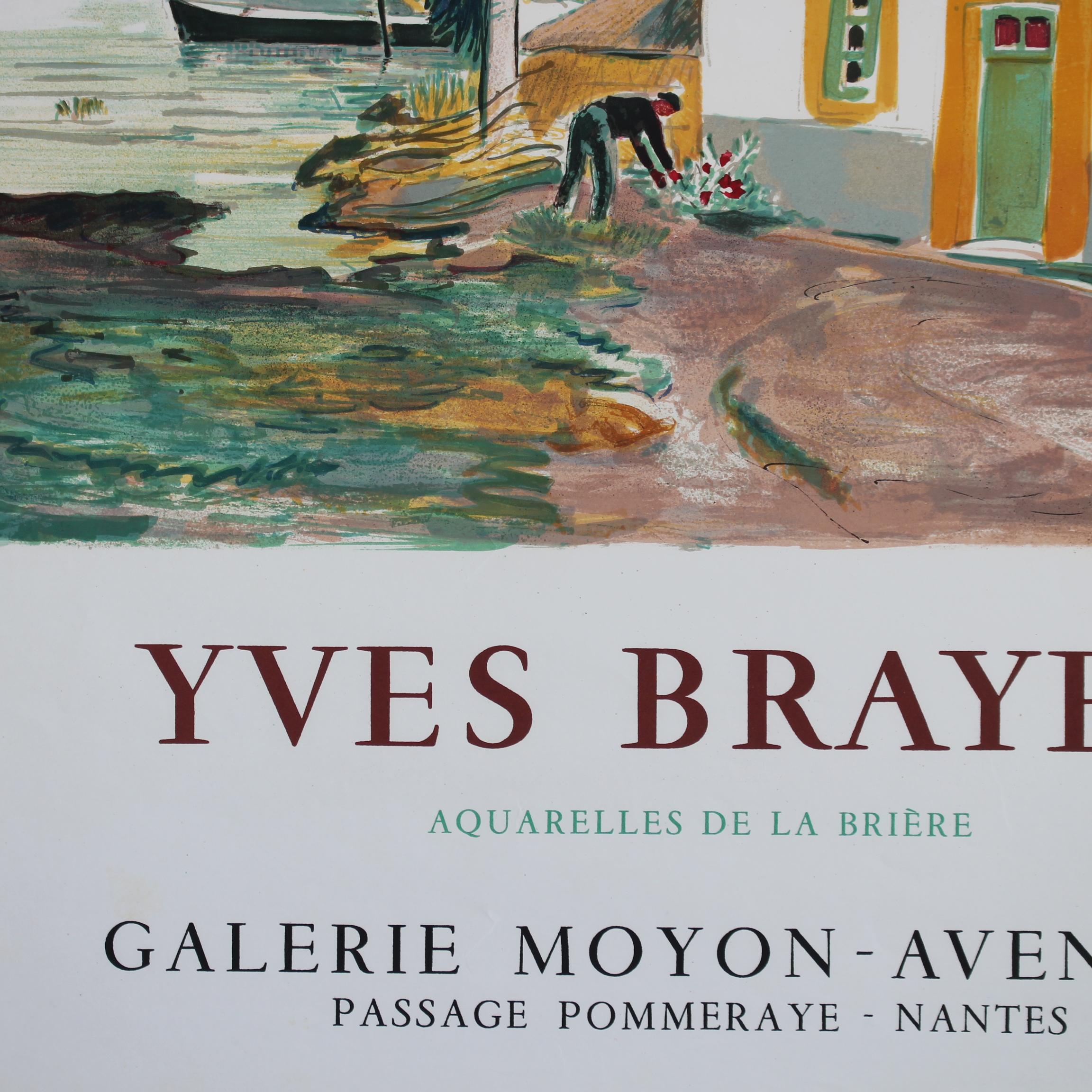 French Vintage Exhibition Poster for Yves Brayer (1971) For Sale 6