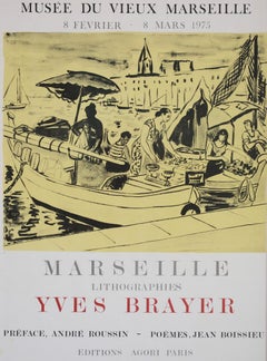 French Vintage Exhibition Poster for Yves Brayer (1975)