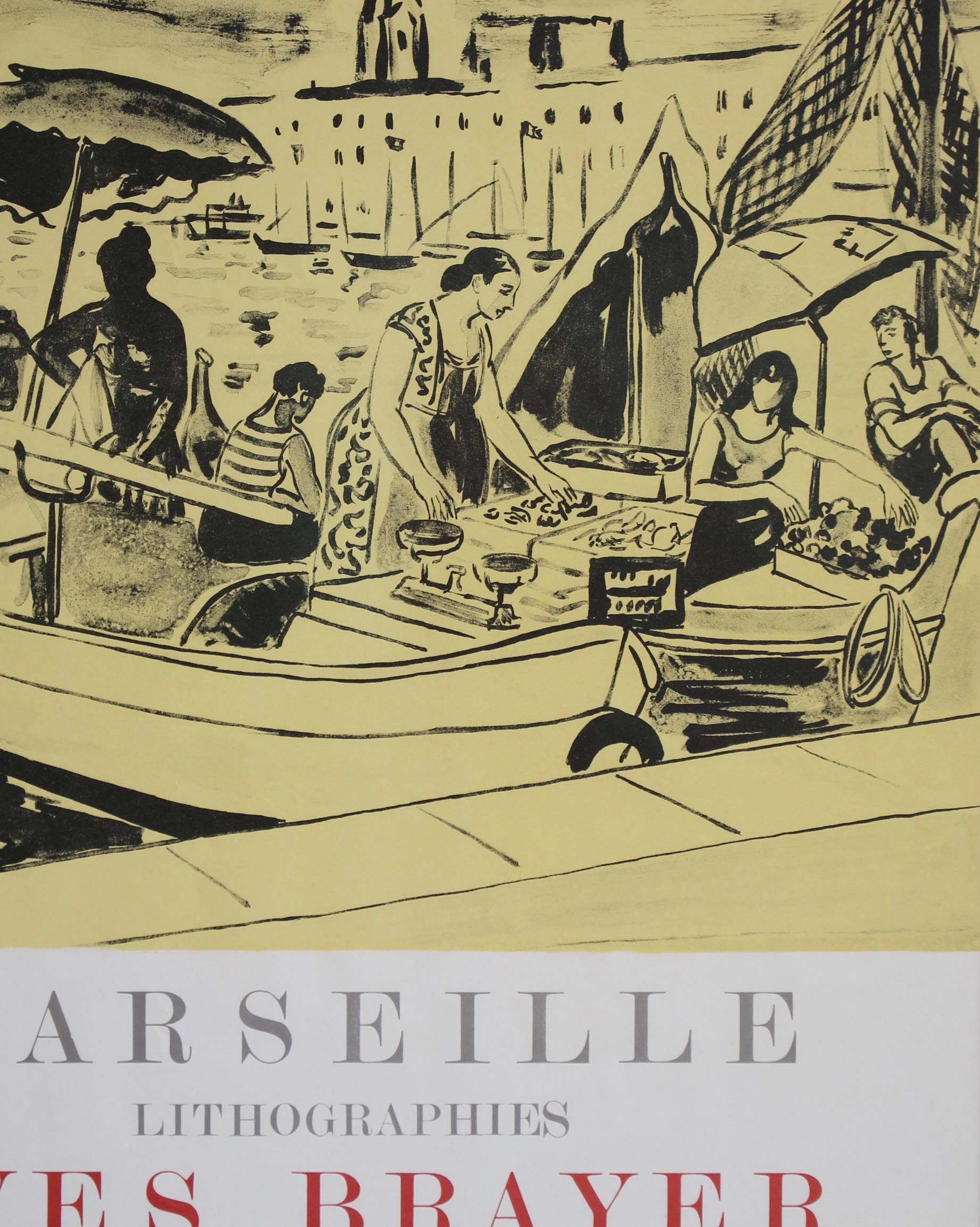 French Vintage Exhibition Poster for Yves Brayer (1975) For Sale 4