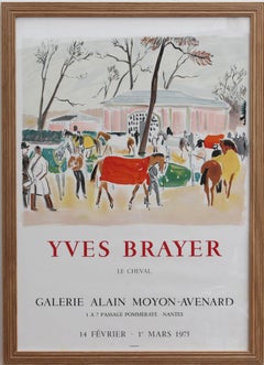 French Vintage Exhibition Poster for Yves Brayer for Galerie Alain Moyon-Avenard