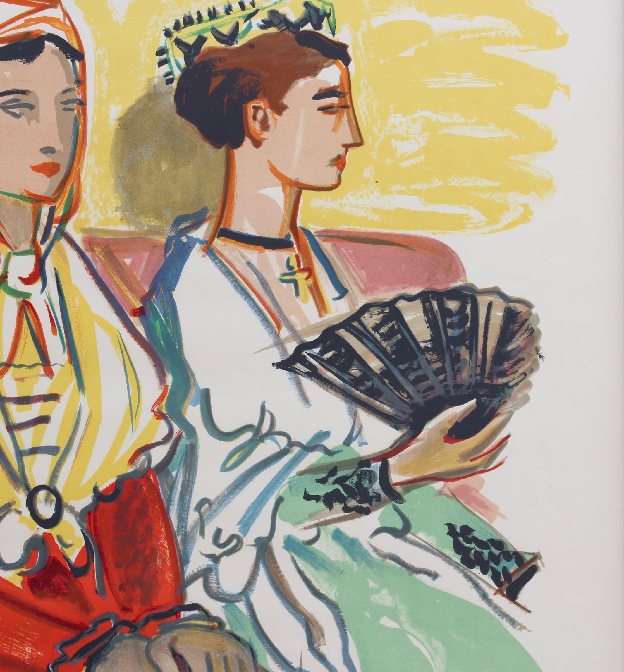 Affiche d'exposition vintage française pour Yves Brayer - Galerie Isy Brachot Bruxelles en vente 9