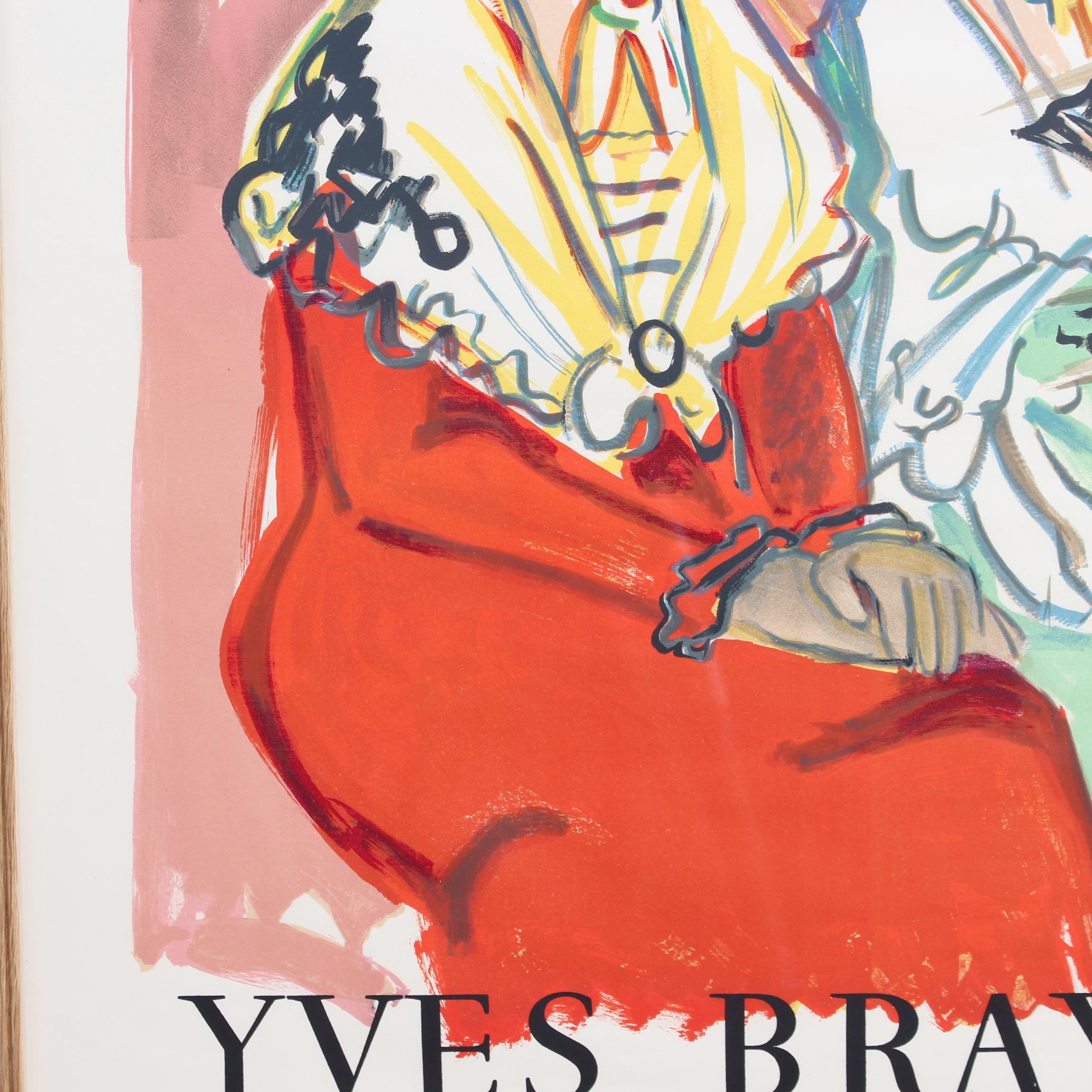 French Vintage Exhibition Poster for Yves Brayer - Galerie Isy Brachot Brussels For Sale 11