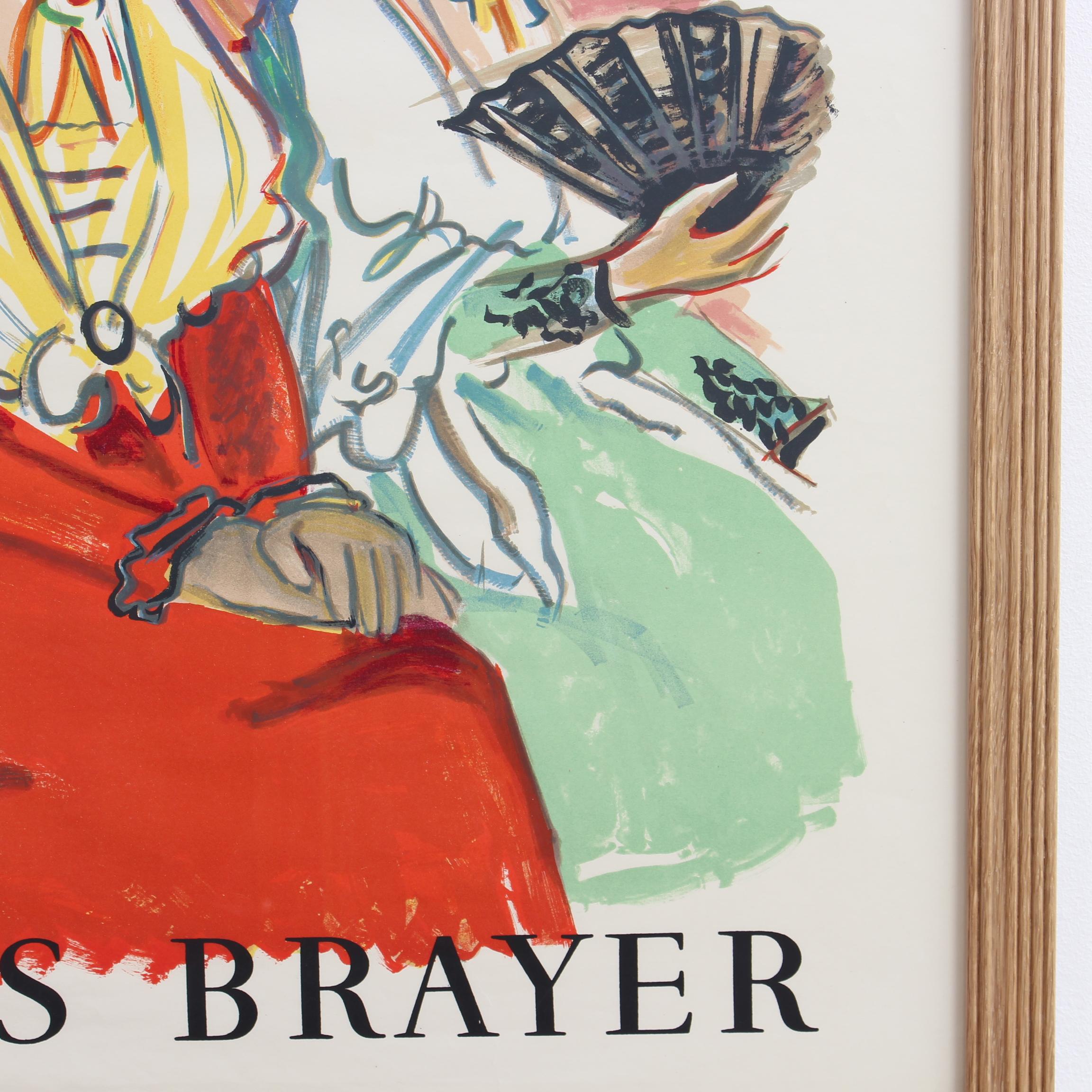 French Vintage Exhibition Poster for Yves Brayer - Galerie Isy Brachot Brussels For Sale 12