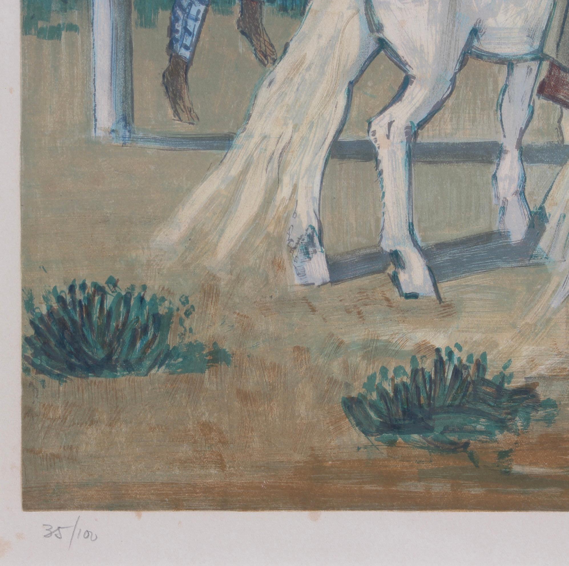 'Les Gardians de la Camargue' Litografía original firmada 12