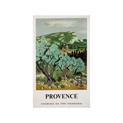 Original 1967 French travel poster by Yves Brayer - Provence SNCF