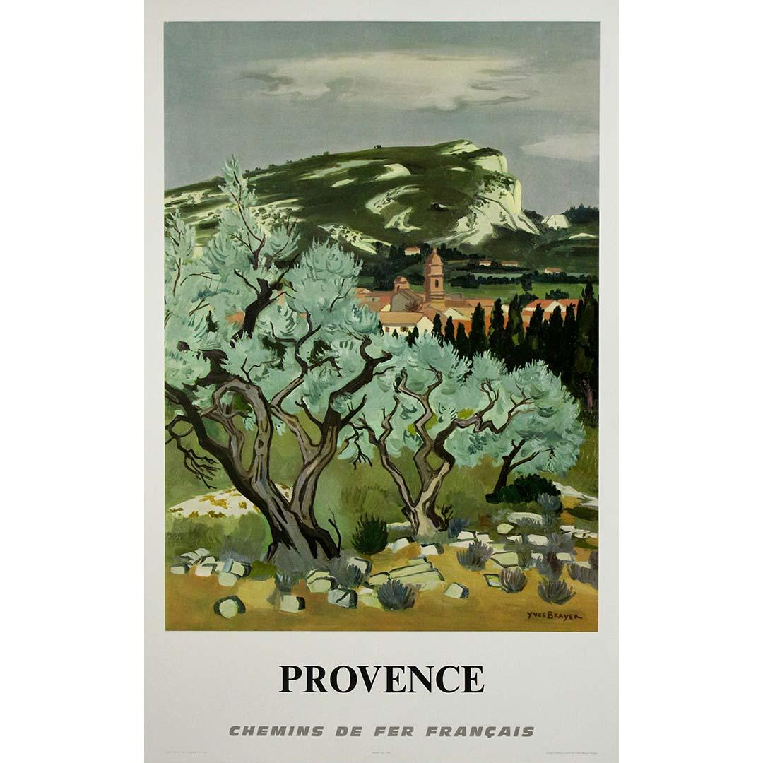 Original 1967 French travel poster by Yves Brayer - Provence SNCF