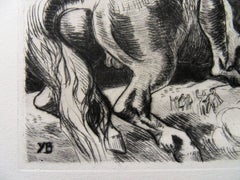 Rape of the Sabine Women - Original etching, 1943
