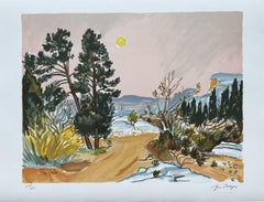 Sunset in Provence - Original Lithograph Hand Signed & Numbered