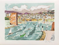 The Old Port of Marseille - Original Lithograph Handsigned Numbered