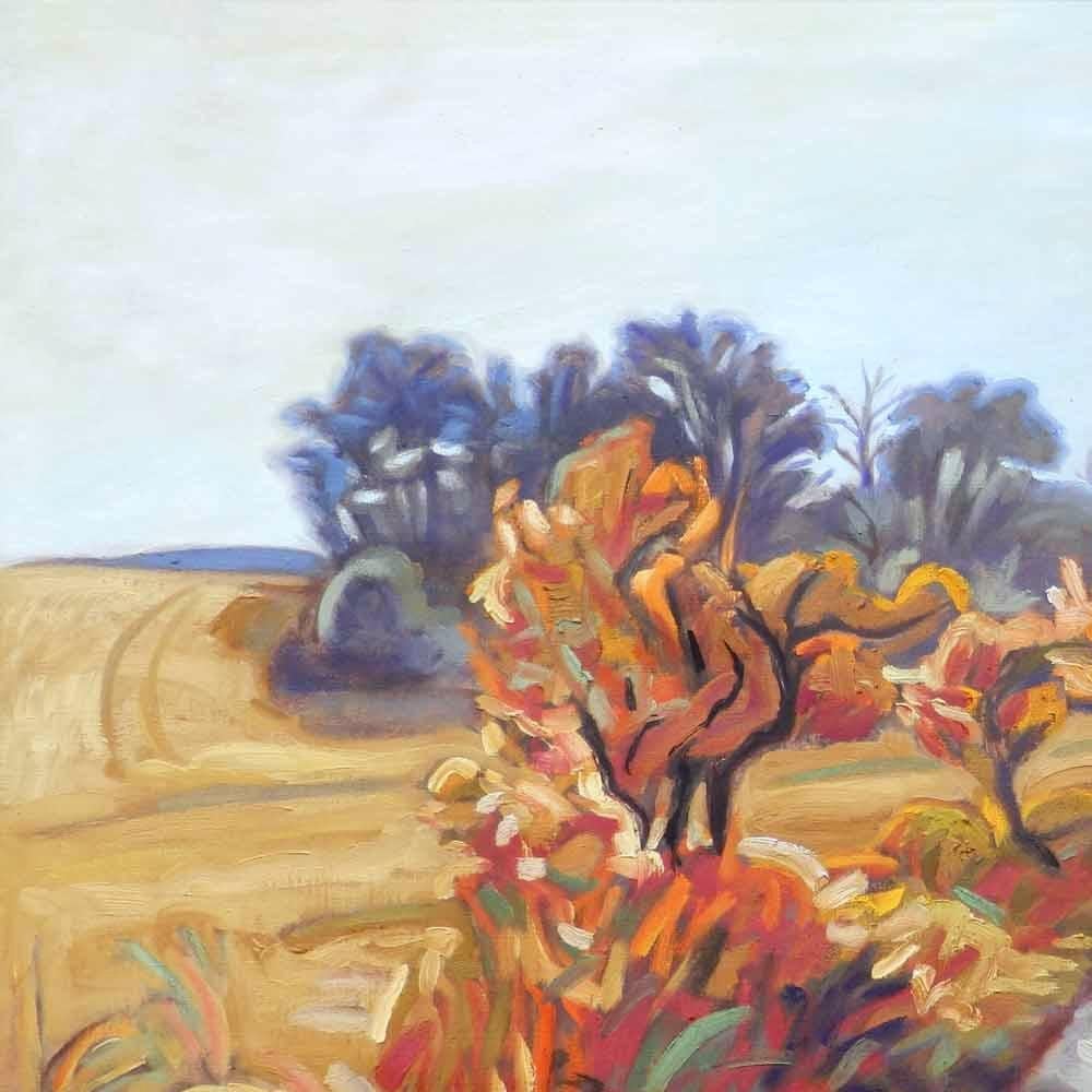 „Die fierce Seasons“, kühne fauvistische französische Herbstlandschaft, Ölgemälde im Angebot 2