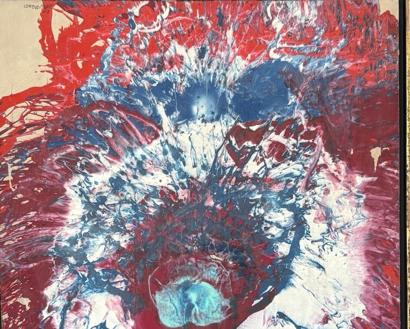 Yves Corbassière (Französisch 1925-2020) Großes Öl auf Leinwand, signiert und datiert 1967 (Mitte des 20. Jahrhunderts) im Angebot