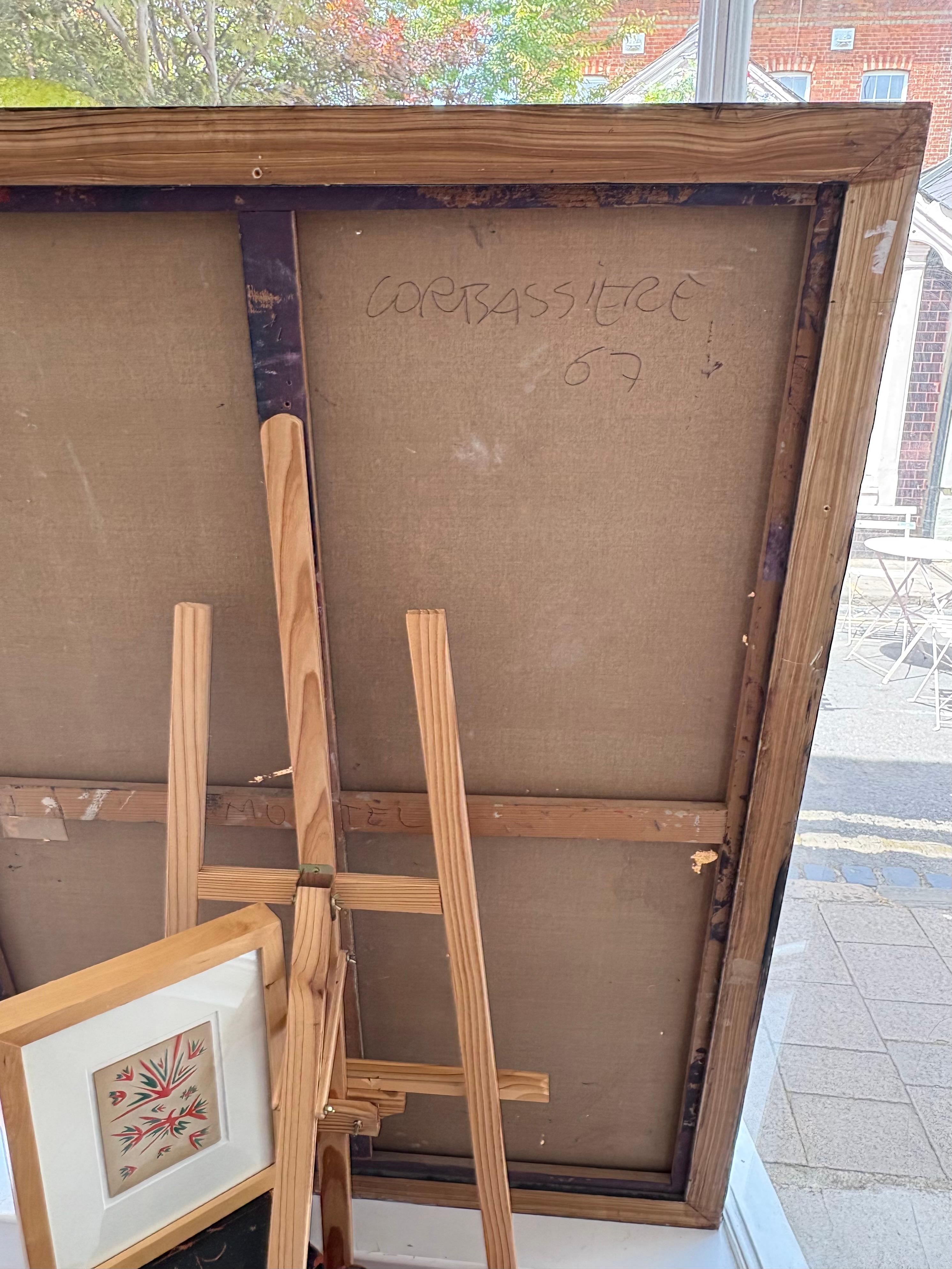 Yves Corbassière (Französisch 1925-2020) Großes Öl auf Leinwand, signiert und datiert 1967 im Angebot 1