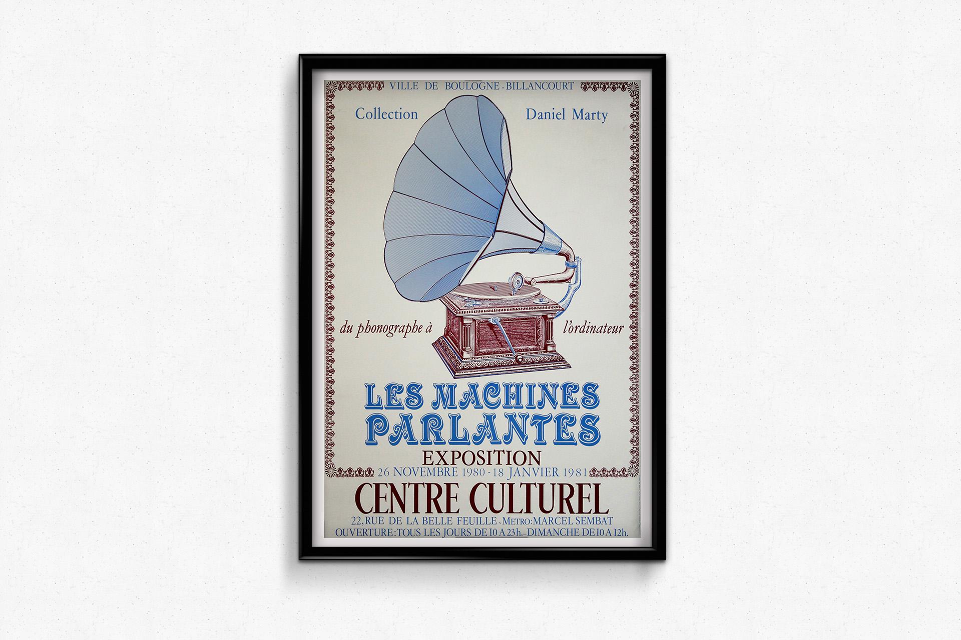 1980 exhibition poster The Talking Machines: From the Phonograph to the Computer For Sale 2