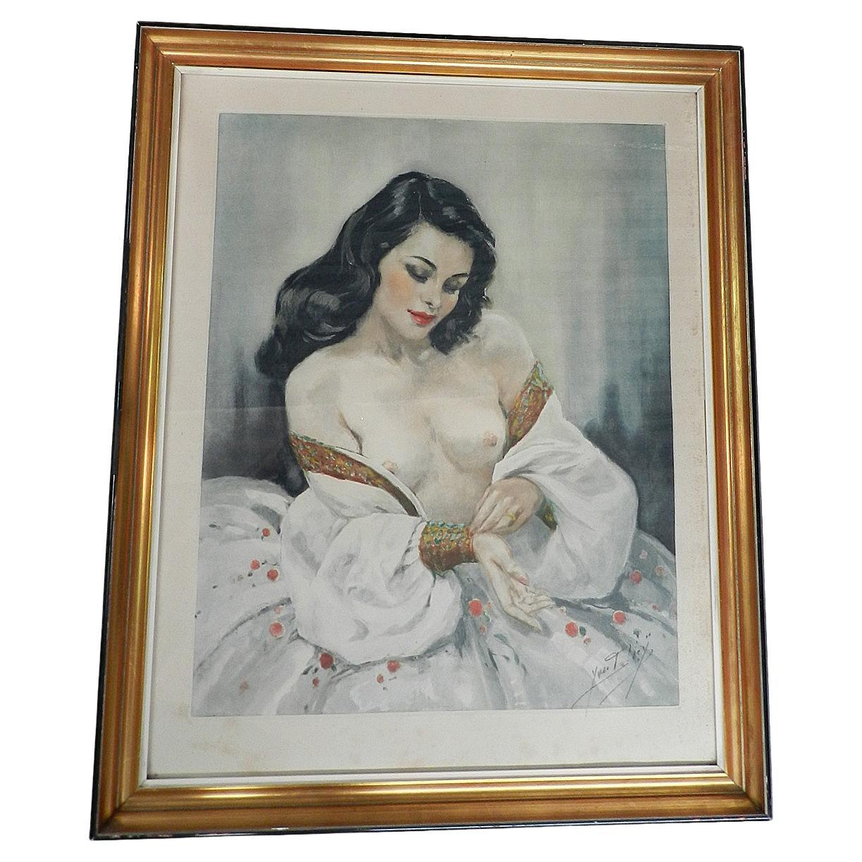 Yves Diey, Lithograph, Art Deco Period, Circa 1940