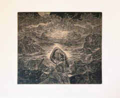 La Nostalgie de l'unité Acquaforte, acquaforte e acquatinta, Surrealista, Firmato, anni '70