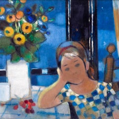 French, 20th Century 'Portrait of the artist's daughter' by Yves Ganne, c.1965