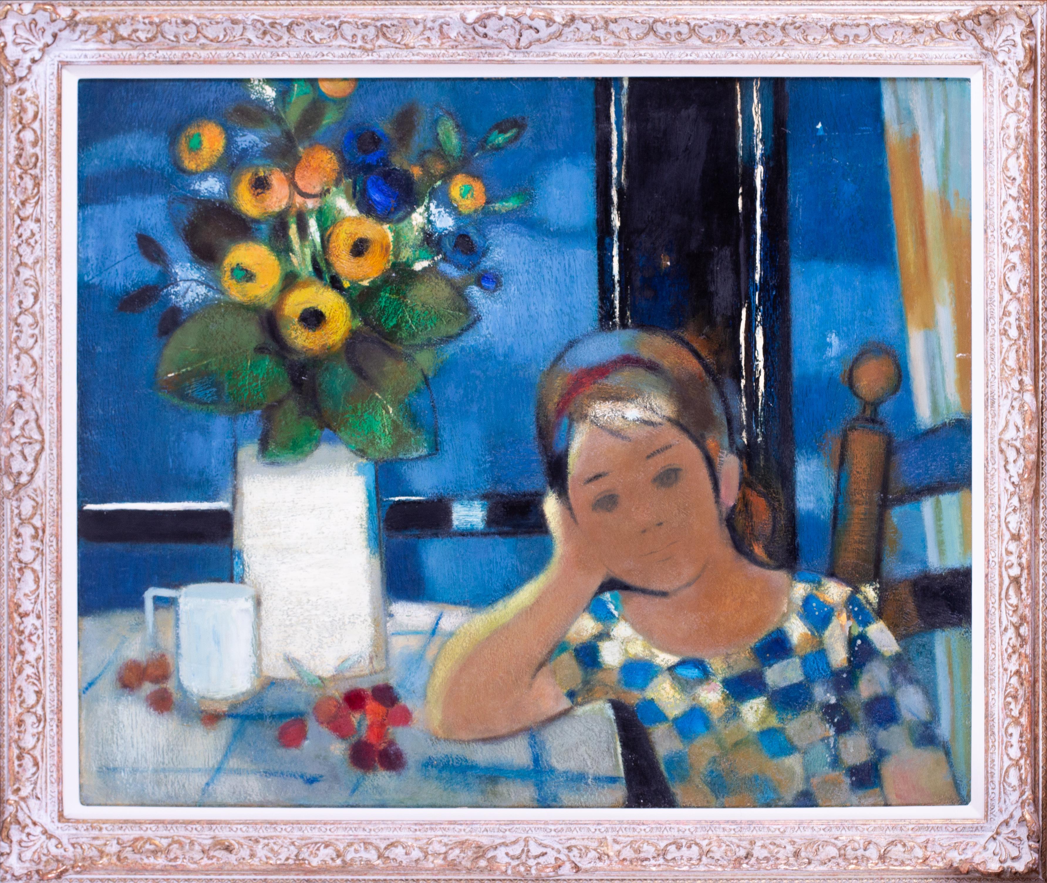 Yves Ganne (French, 1931 - 2019)
Portrait of the artist’s daughter, circa 1965
Oil on canvas
Studio stamp on the reverse
25.1/2 x 32 cm. (64.8 x 81 cm.)
Provenance: From the estate of the artist
Newly presented in a hand finished gilt composite