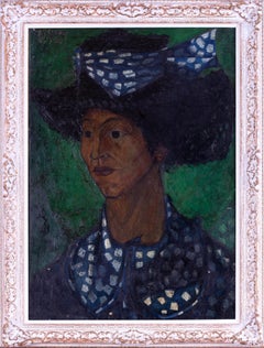 Yves Ganne, 1949,
La robe a pois
, oil on board, French, post impressionist
