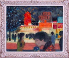 Yves Ganne - Yves Ganne, 'La Place Blanche (The Moulin Rouge), French, post impressionist Yves Ganne, 'La Place Blanche (The Moulin Rouge), French, post impressionist