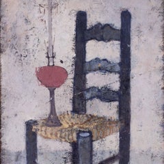 Yves Ganne, 'Lampe à huile sur chaise, French, post impressionist, oil on canvas