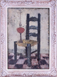 Yves Ganne, 'Lampe à huile sur chaise, French, post impressionist, oil on canvas