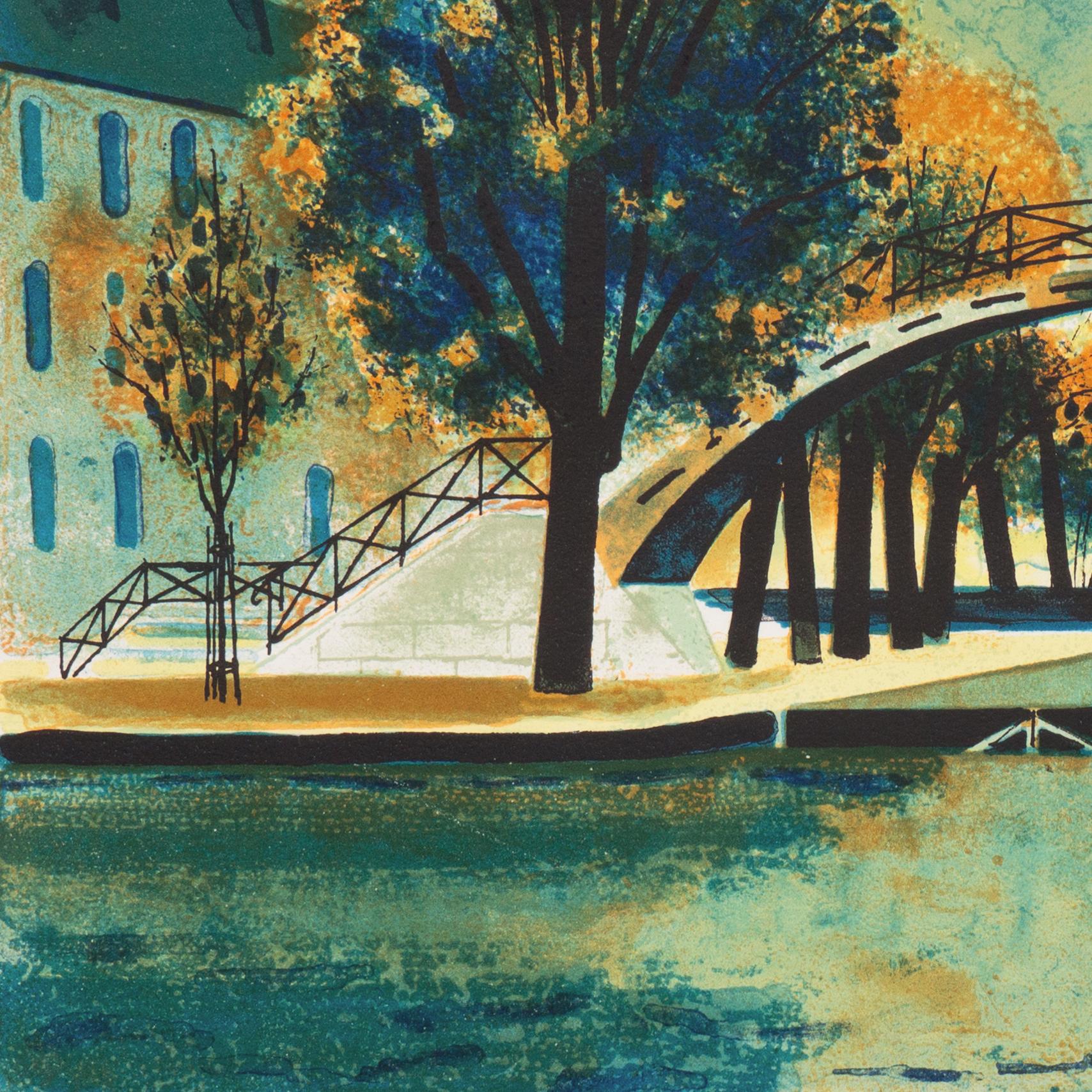 Canal Saint-Martin, École de Paris, MoMA, paysage post-impressionniste en vente 2
