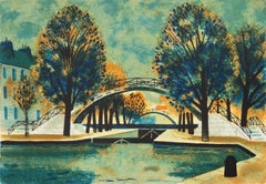 'Canal Saint-Martin', School of Paris, Paris MOMA, Post-Impressionist landscape