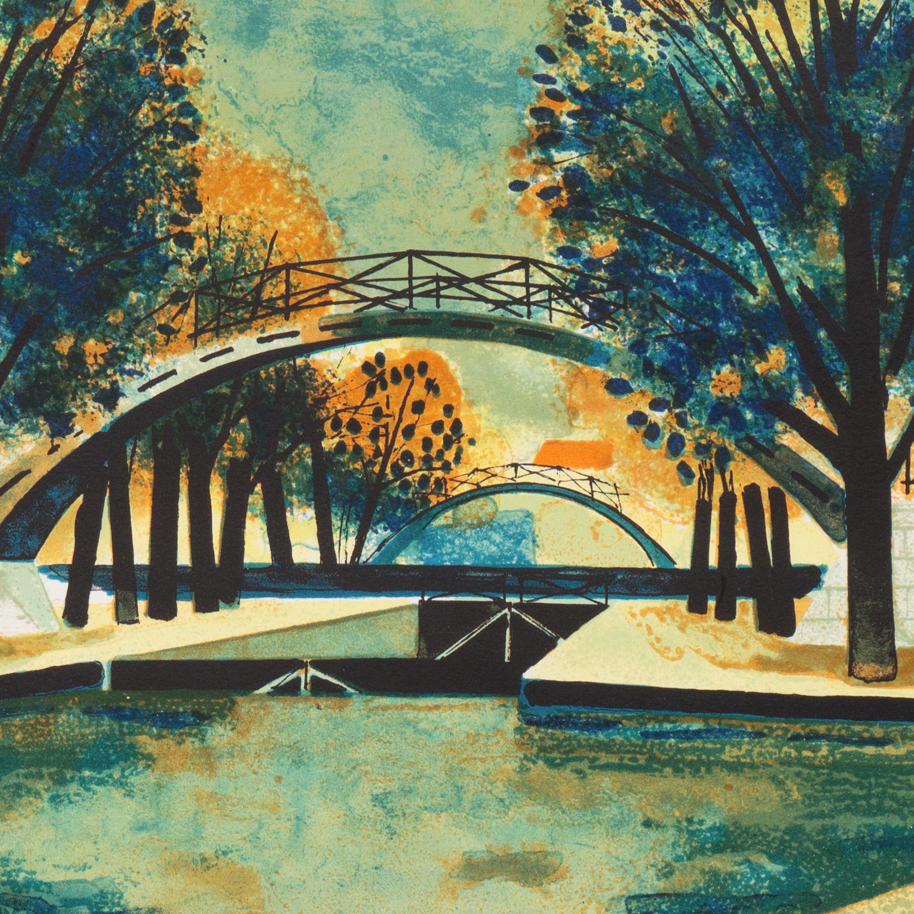 Canal Saint-Martin, École de Paris, MoMA, paysage post-impressionniste en vente 1