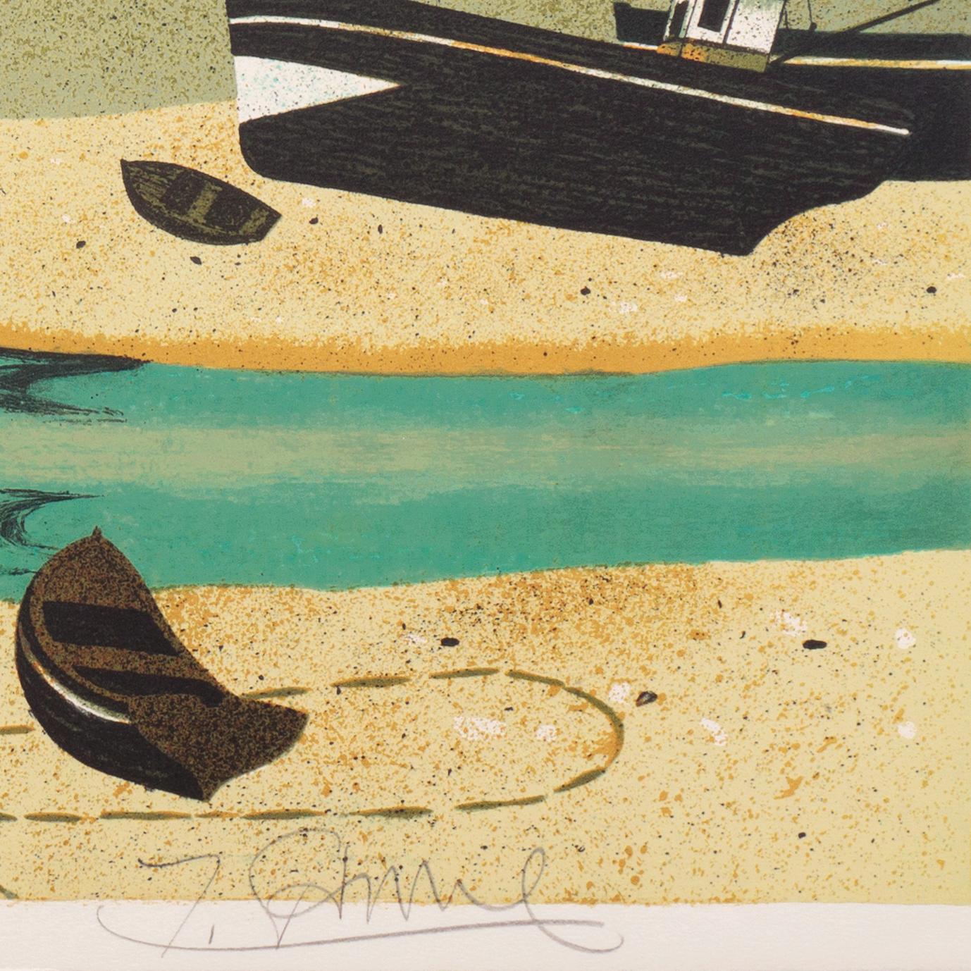« Low Tide, Brittany », École des Beaux-Arts, Musée d'Art Moderne, Paris - Print de Yves Ganne