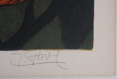 Peach Basket  - Original Lithograph Signed