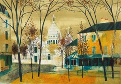 Vintage 'Place du Tertre, Montmartre', Paris, Ecole des Beaux-Arts, Musée d'Art Moderne