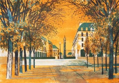 'View of the Place Vendôme', Musée d'Art Moderne Paris, Academie Julian, Benezit