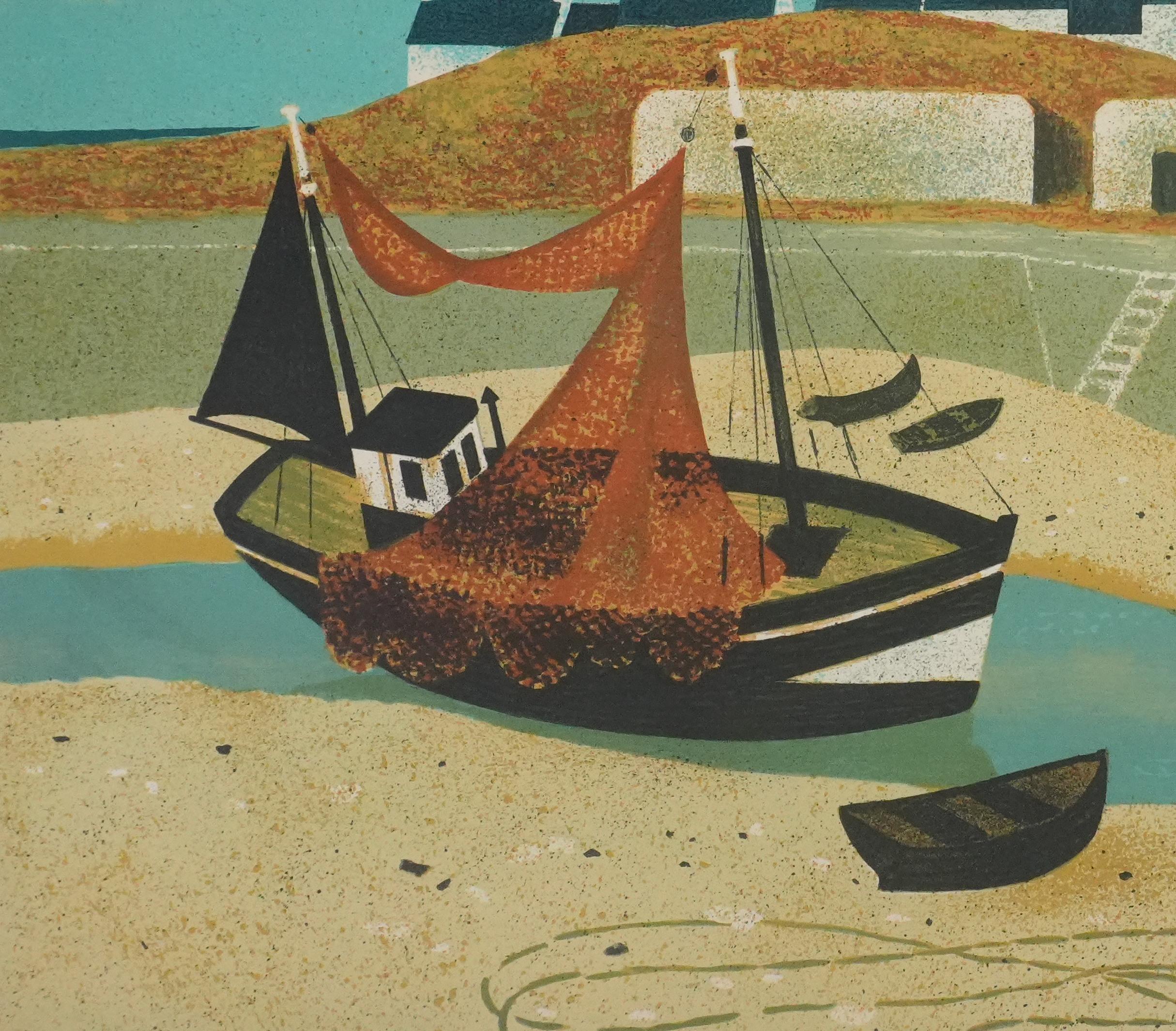 The Lighthouse Boat - Original Lithograph Signed For Sale 1