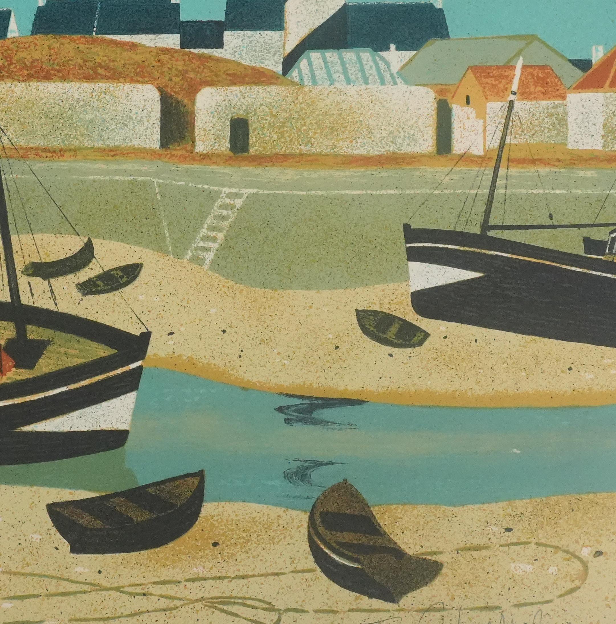 The Lighthouse Boat - Original Lithograph Signed For Sale 2