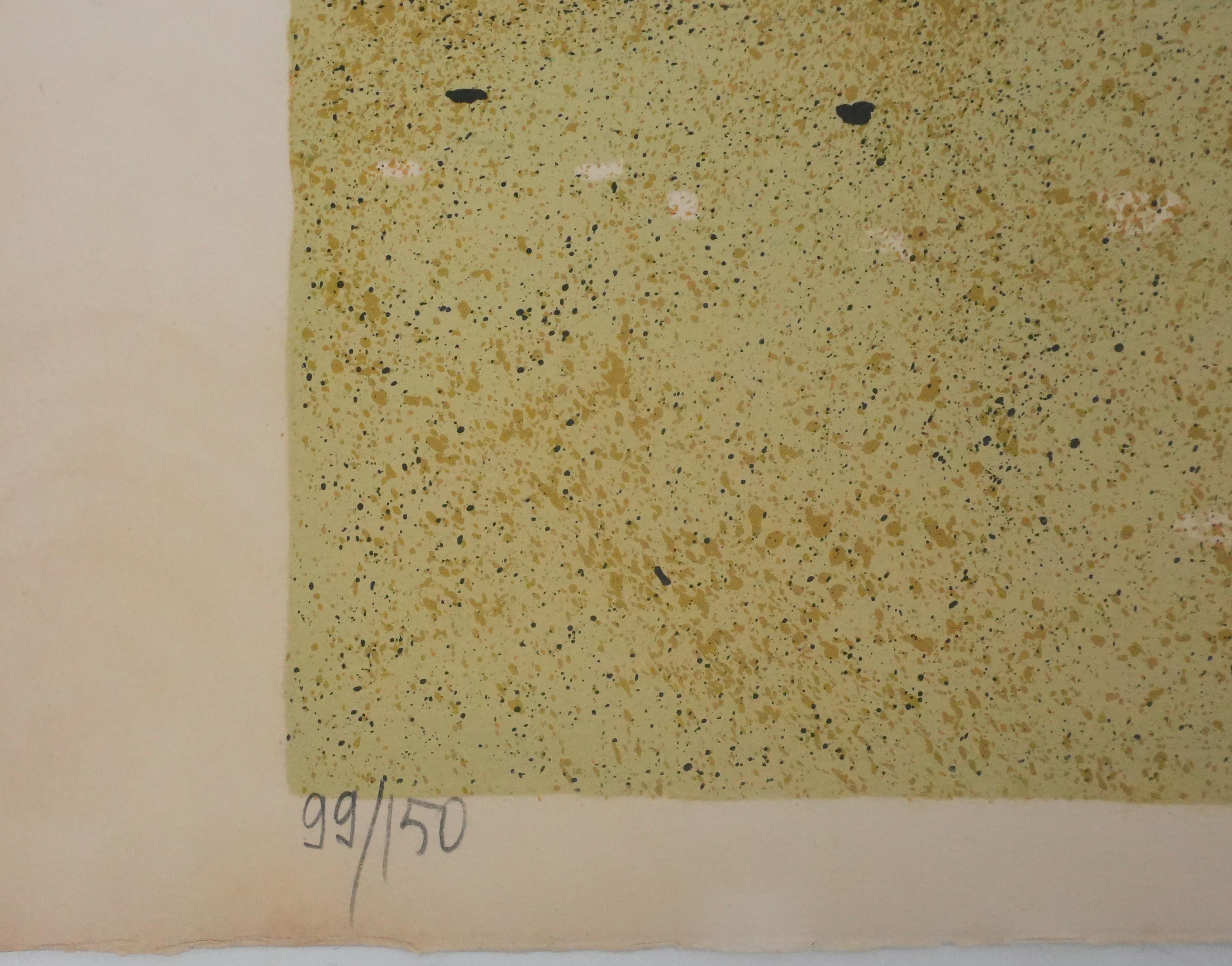 The Lighthouse Boat - Original Lithograph Signed For Sale 3