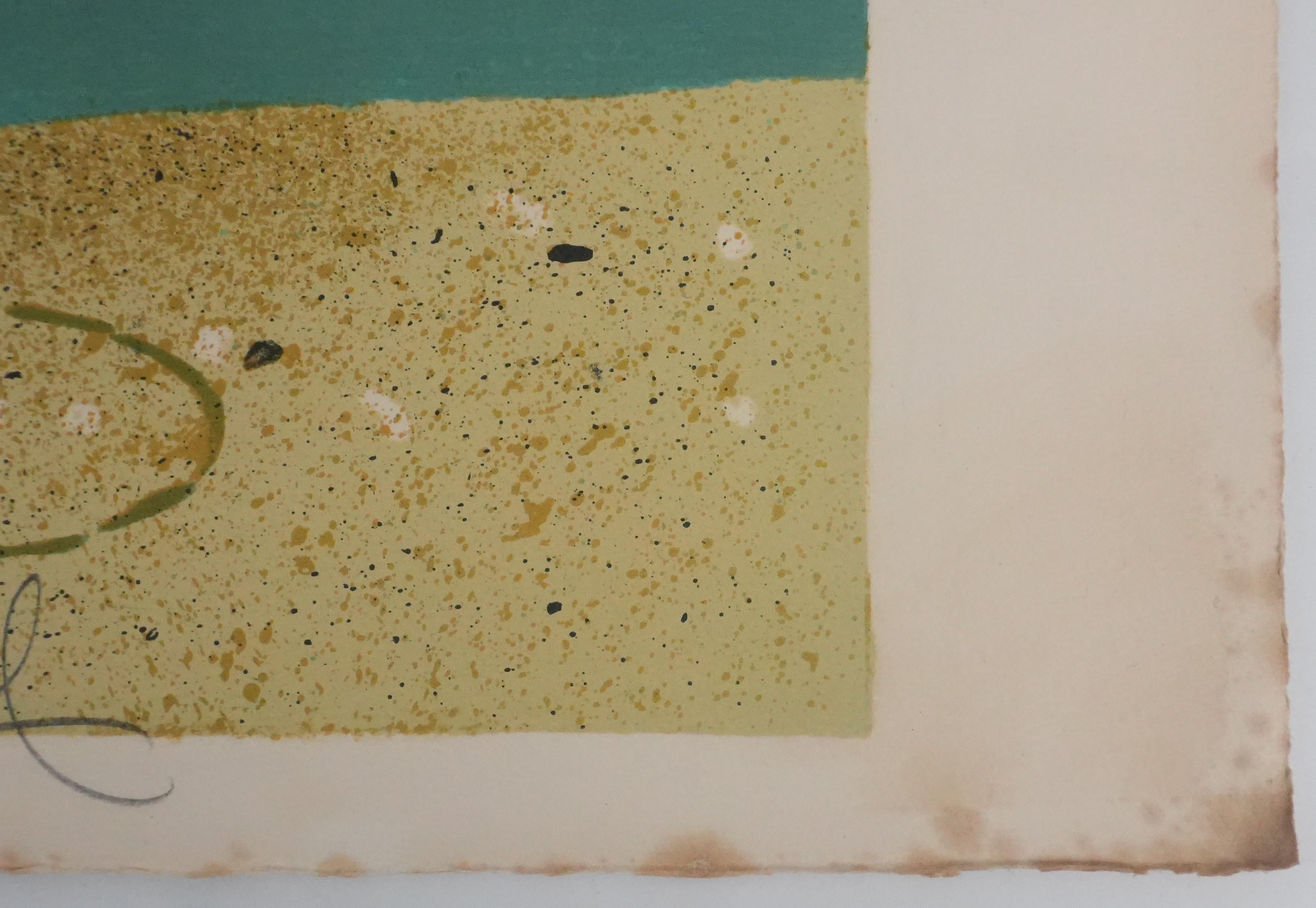 The Lighthouse Boat - Original Lithograph Signed For Sale 4