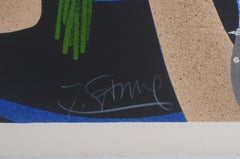 The Two Women with Bunches of Flowers - Original Lithograph Signed