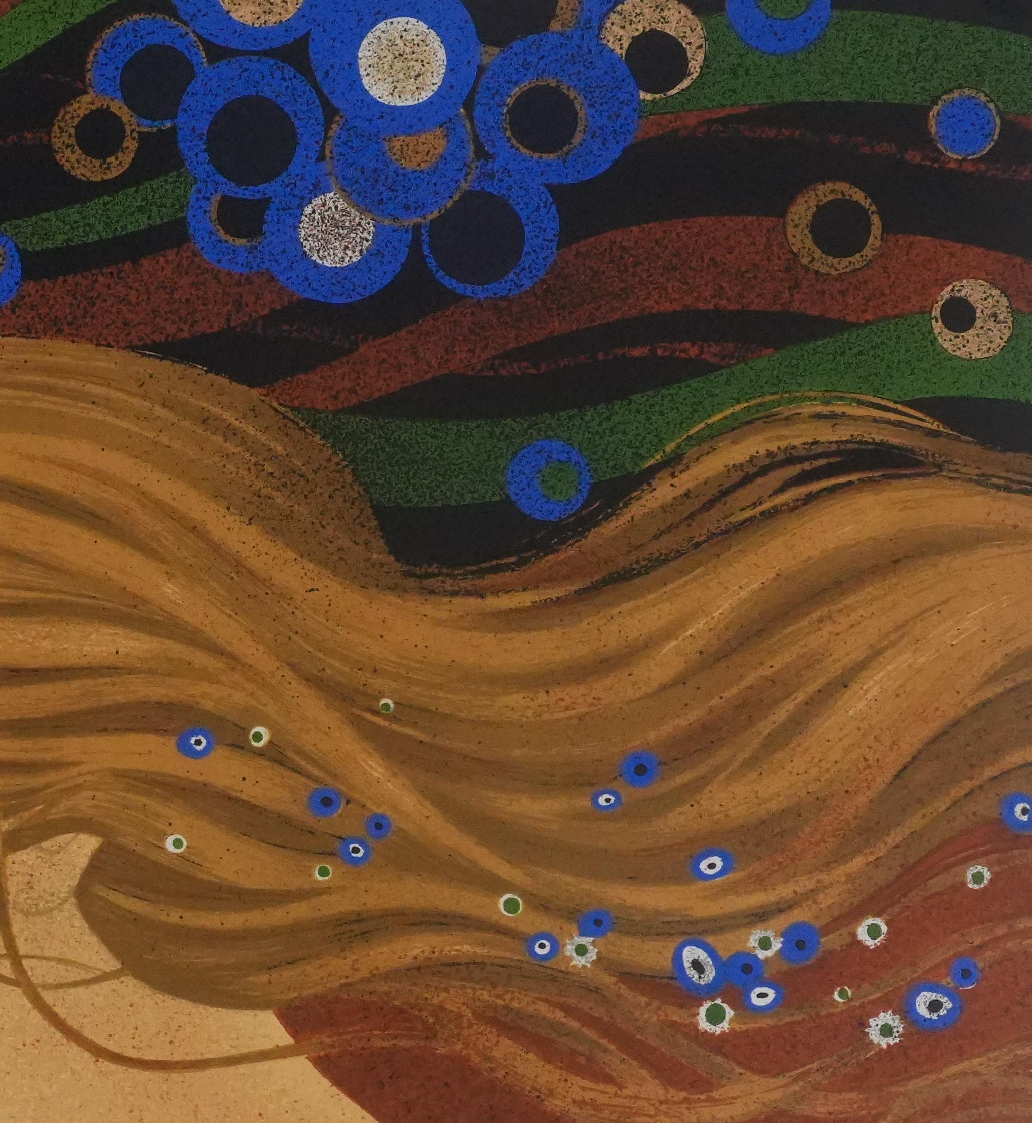 The Woman with the Butterfly - Original Lithograph Signed For Sale 1