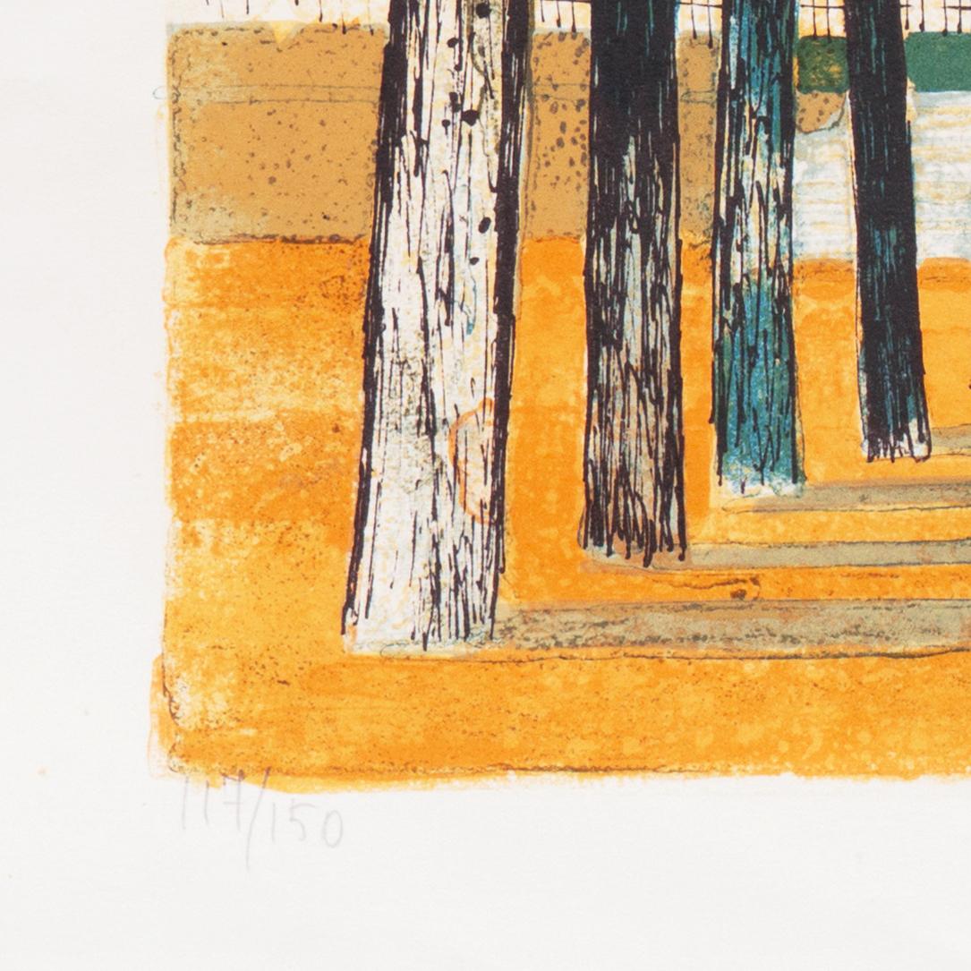 'View of the Place Vendôme', Musée d'Art Moderne Paris, Academie Julian, Benezit - Brown Landscape Print by Yves Ganne