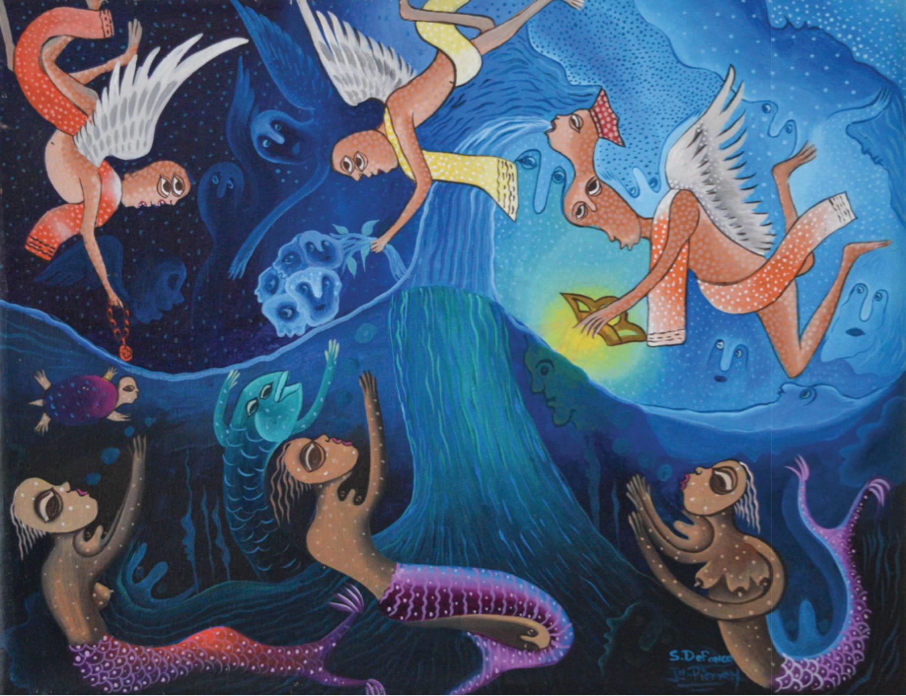 Yves Jean-Pierre Animal Painting - Undersea Fight