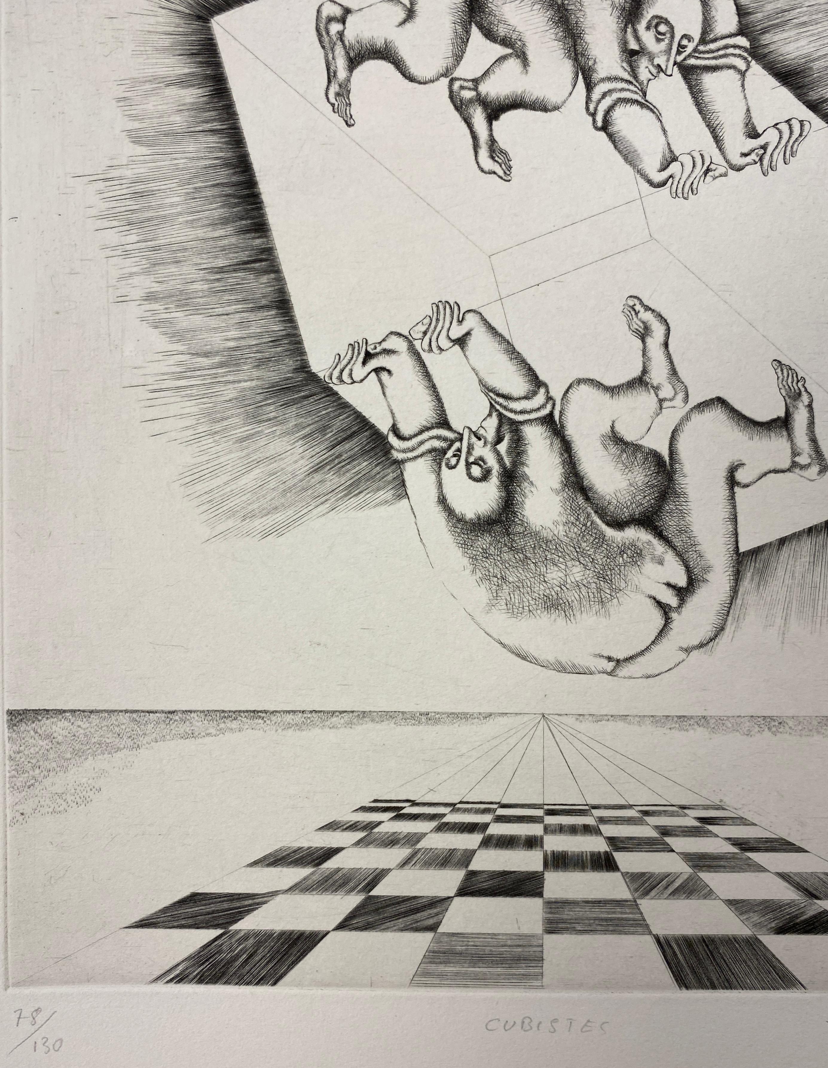 20ième siècle Impression surréaliste Yves Jobert B/W, numérotée et signée au crayon en vente