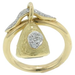Yves Kamioner Bague « Sequoia » en or jaune 18 carats avec péridots et diamants