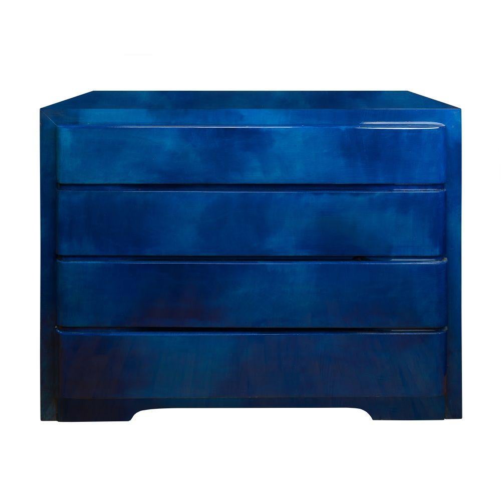 20th Century Yves Klein Blue-Glazed Chest of Drawers For Sale