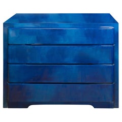 Vintage Yves Klein Blue-Glazed Chest of Drawers