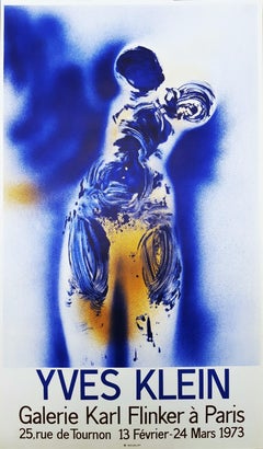 Galerie Karl Flinker (Anthropometry) Poster /// Yves Klein Nude Figurative Blue