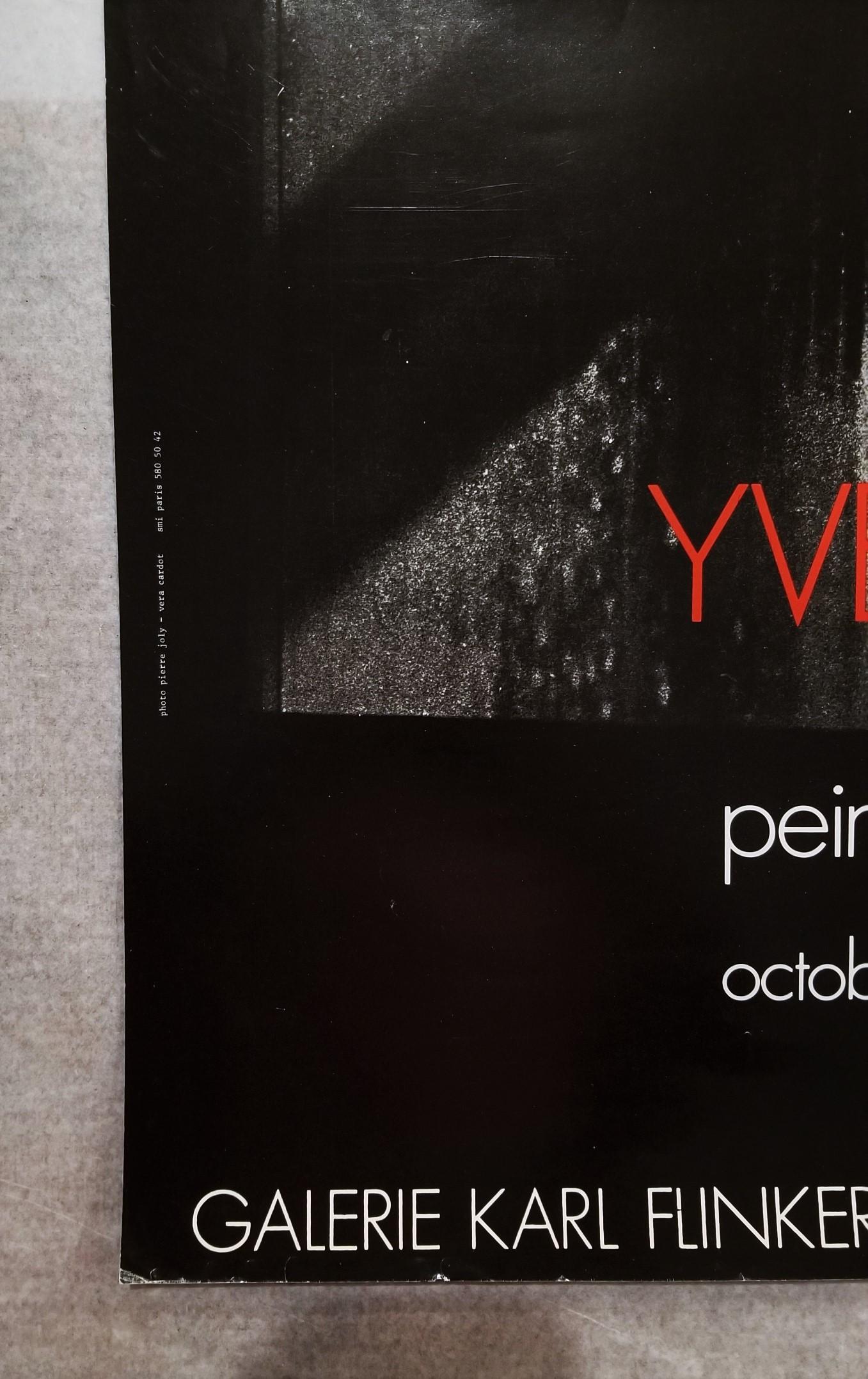 Galerie Karl Flinker (Peintures de Feu) Poster /// Yves Klein Feuergemälde Kunst im Angebot 1