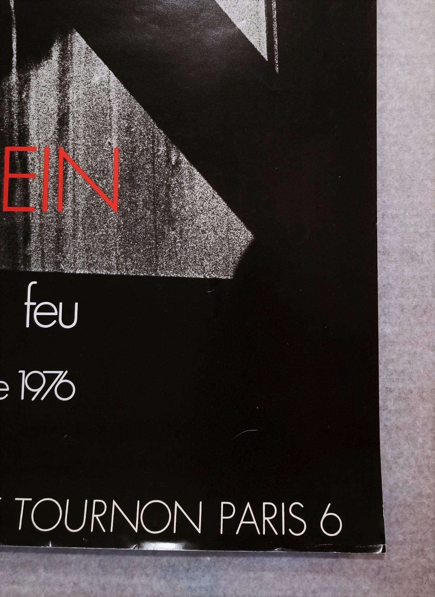 Galerie Karl Flinker (Peintures de Feu) Poster /// Yves Klein Feuergemälde Kunst im Angebot 4