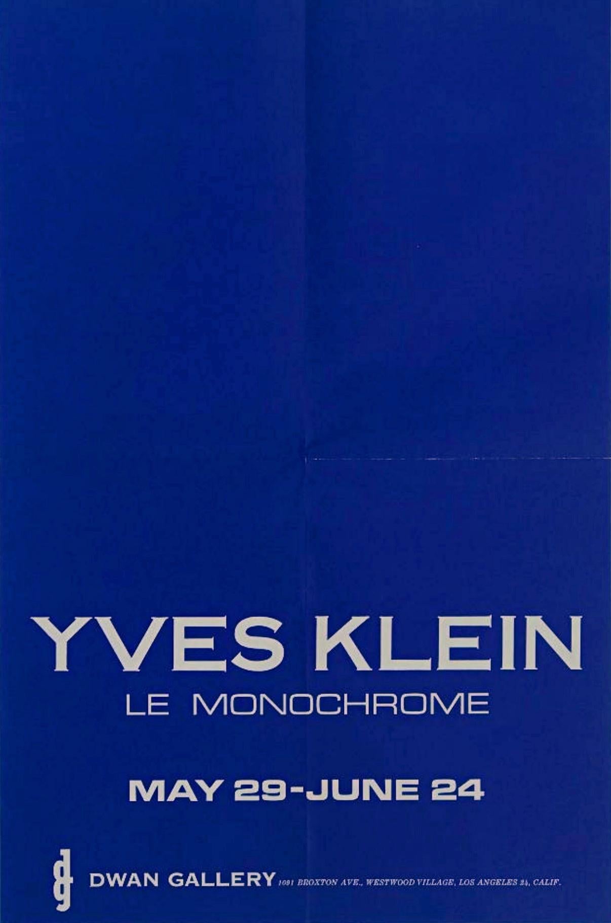 Historische Yves Klein-Ausstellung in der Dwan-Galerie auf Einladung, Mid-Century Modern 