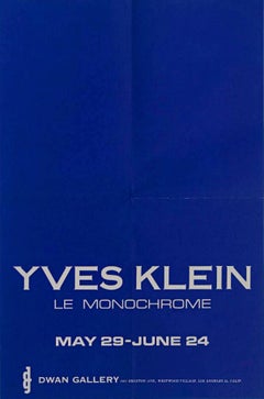 Historic Yves Klein at Dwan Gallery exhibition invitation Mid Century Modern 