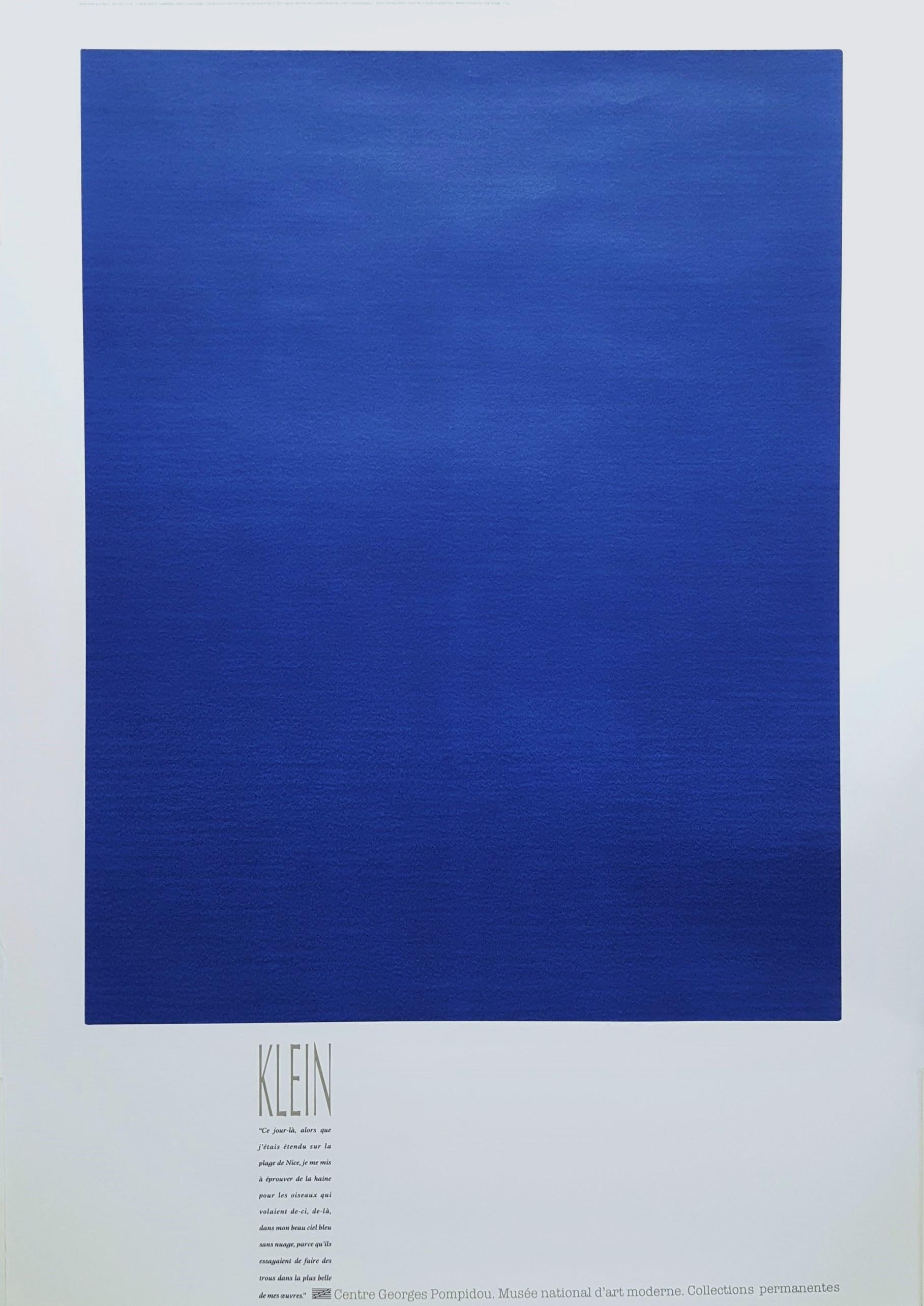 Yves Klein Abstract Print - Monochrome Bleu (IKB 3) (framed)